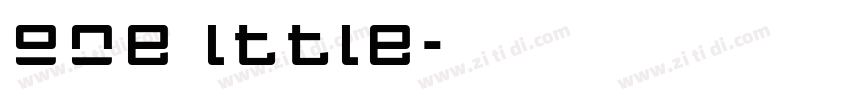 one lttle字体转换